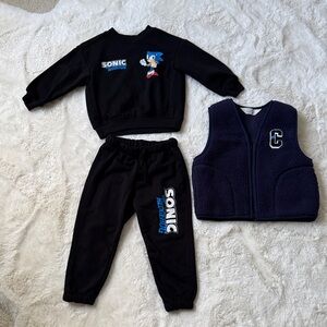 H&M Kids• Sonic • 3-Piece Set • Size 2–3Y • NEW WOT Excellent quality